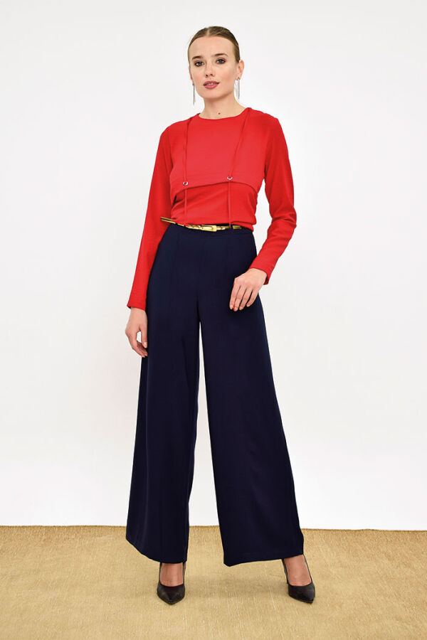 0125 Pants Skirt Navy Blue - 5