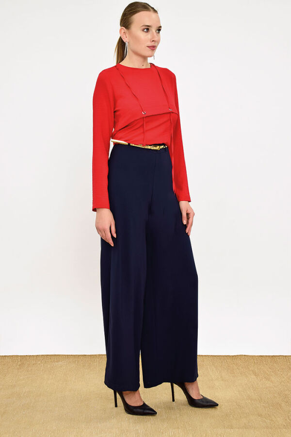 0125 Pants Skirt Navy Blue - 6