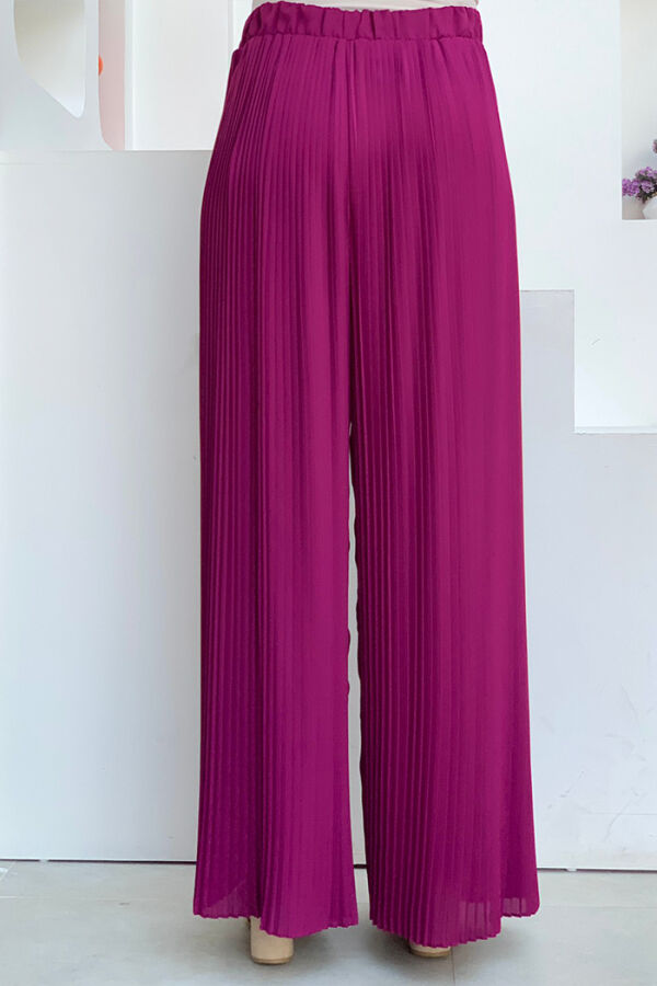0129 Bundfaltenhose Fuchsia - 4