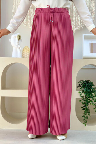 0129 Pleated Trousers Dried Rose 