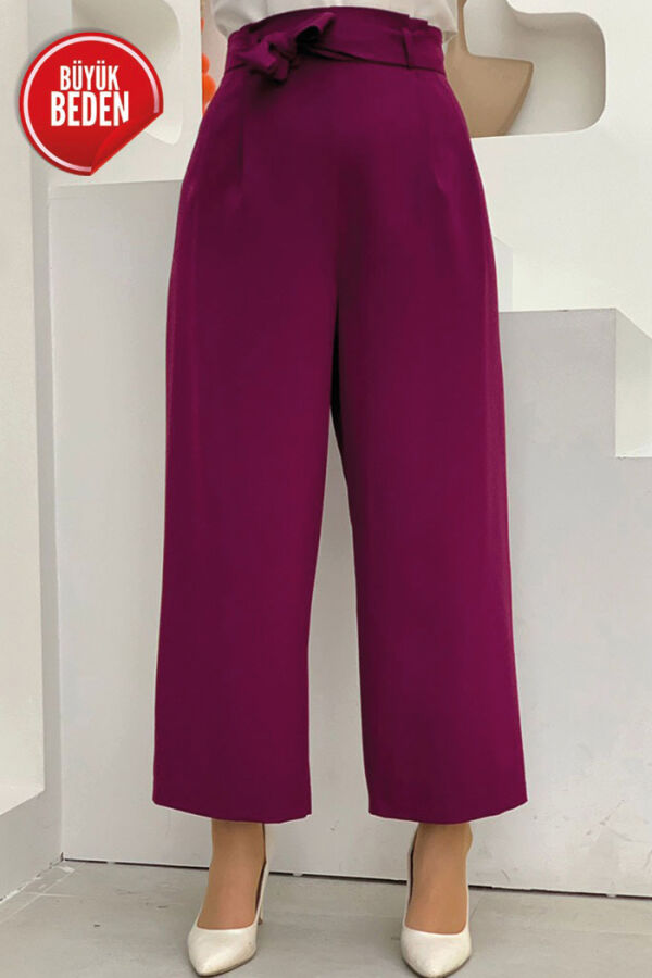 0174-1 Große Taillenhose Lila - 3