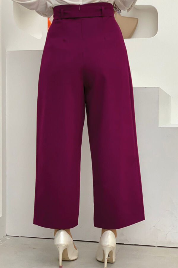0174-1 Große Taillenhose Lila - 4