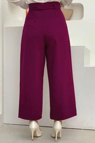 0174 Waist Tied Trousers Purple - 4