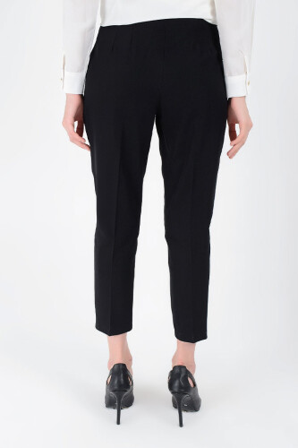 0201-1 Large Size Carrot Length Trousers Black - 8