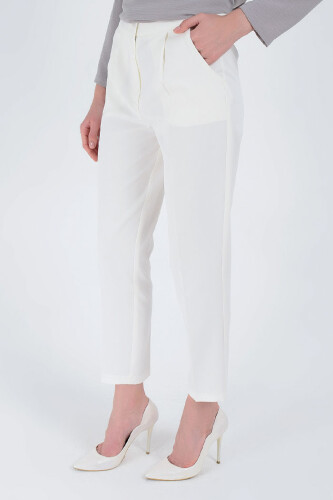0201 Carrot Length Trousers Ecru - 6