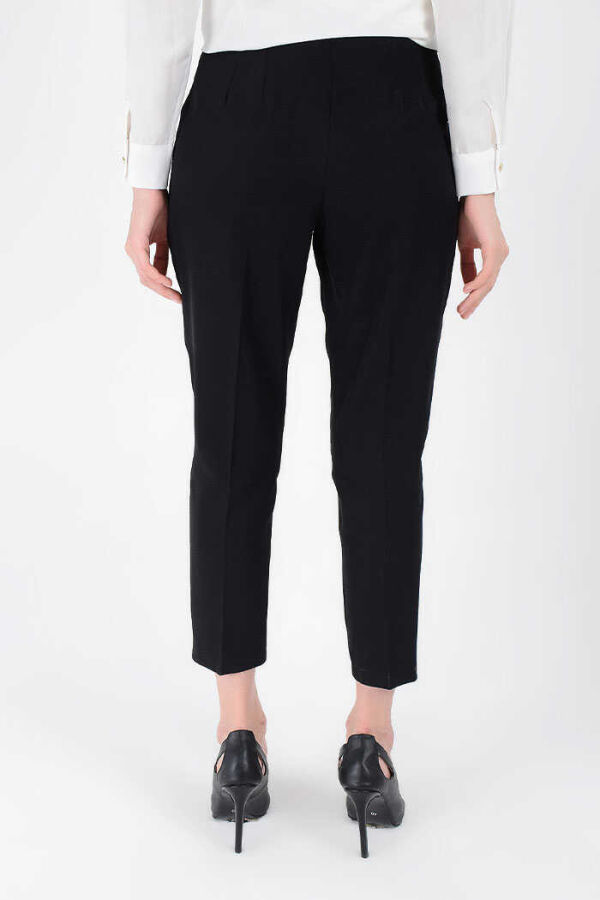 Fermuarlı Cep Detaylı Kalem Pantolon 0201 Siyah - 4