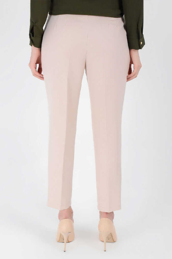 Fermuarlı Cep Detaylı Kalem Pantolon 0201 Taş - 4