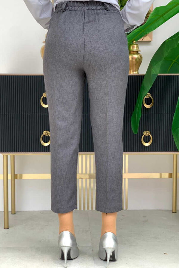 Bleistifthose mit Reißverschlusstaschen und detaillierten Details 0255 Anthrazit - 3