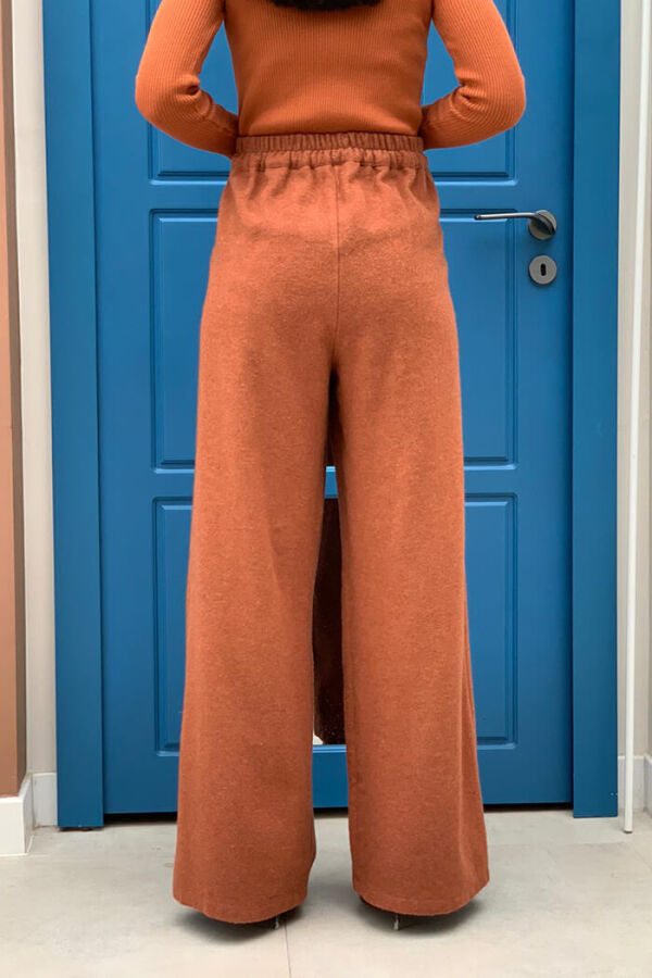 Fermuarlı Cep Detaylı Kaşe Pantolon 0272 Kiremit - 6