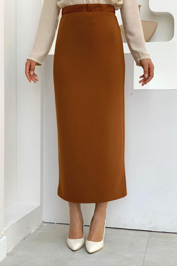 1074-1 Large Size Lycra Skirt Taba - 2