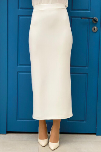 1074 Lycra Skirt Ecru - 2