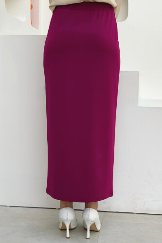 1074 Lycra Skirt Fuchsia - 4