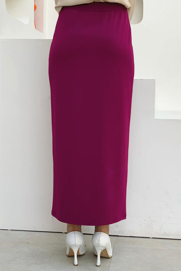 1074 Lycra Skirt Fuchsia - 4
