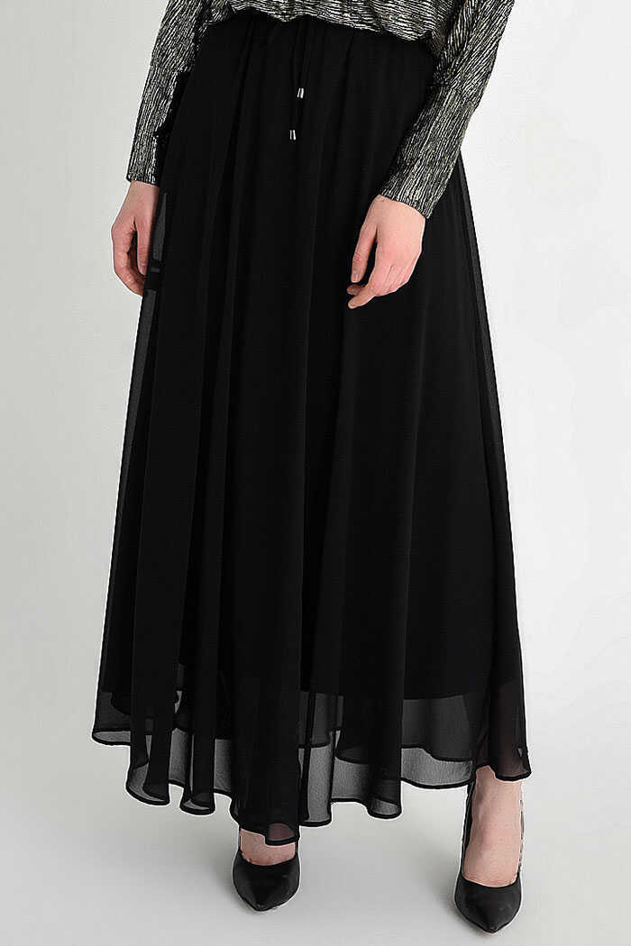 1141 Chiffon Skirt Black SKIRT