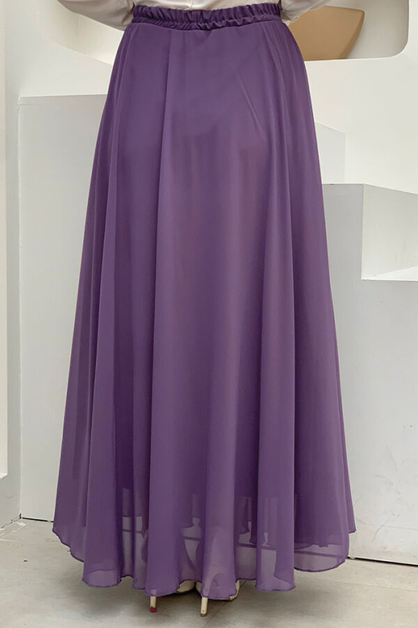 1141 Chiffon Skirt Lilac - 4