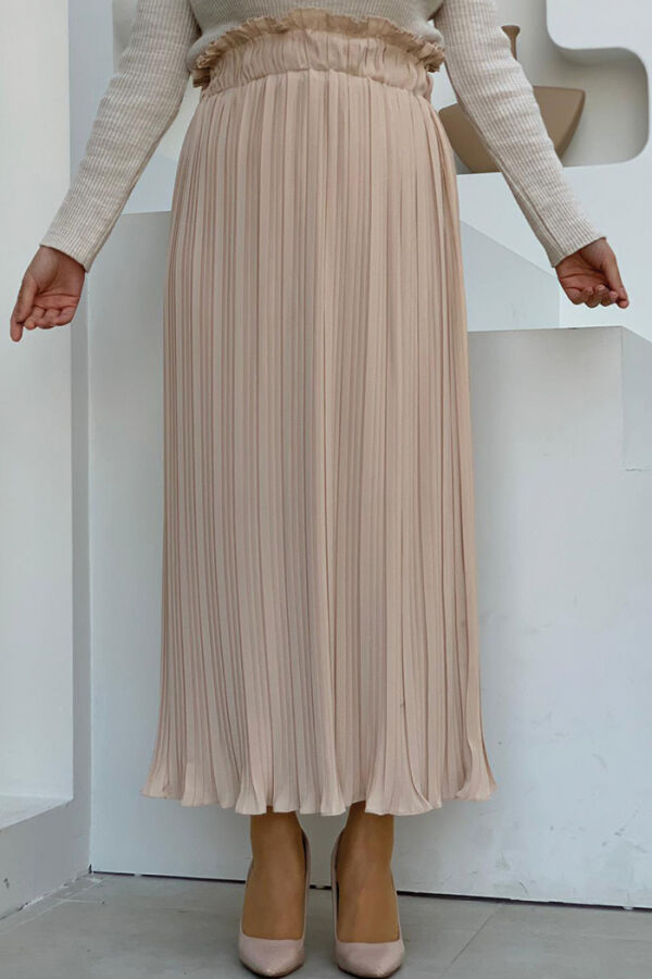 1143 مطوي تنورة سادة حجر - 3