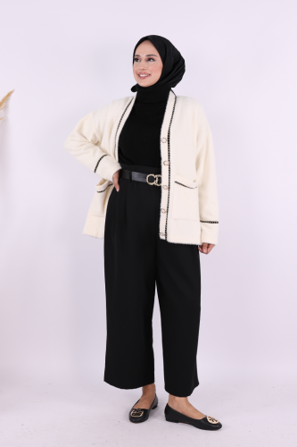 İnci Detay Sakallı Hırka 12620 Taş - 6