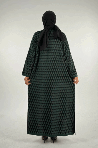 18321 Damla Desen Triko Hırka Zümrüt - 2