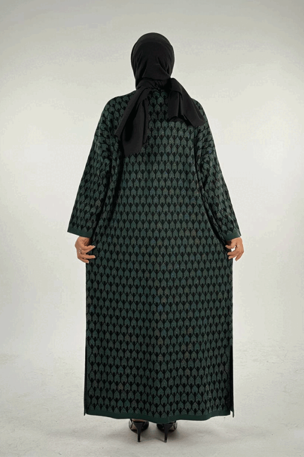 18321 Damla Desen Triko Hırka Zümrüt - 2