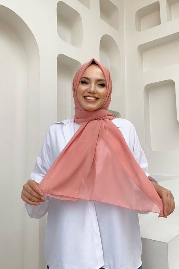 2019 Şifon Şal Açık Pudra - 3