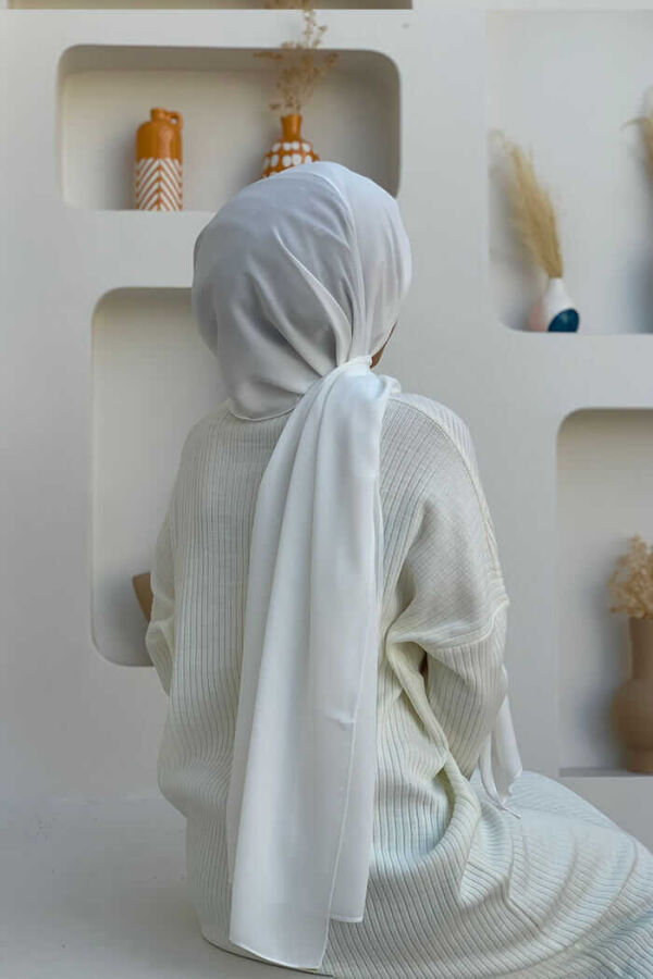 2019 Şifon Şal Ekru - 3
