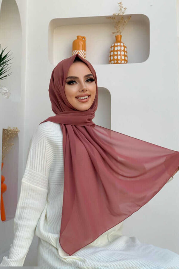 2019 Şifon Şal Gül Kurusu - 1