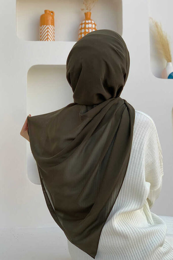 2019 Şifon Şal Haki - 2