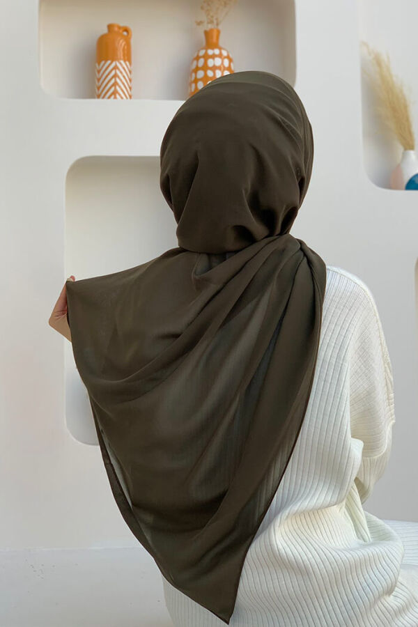 2019 Şifon Şal Haki - 4
