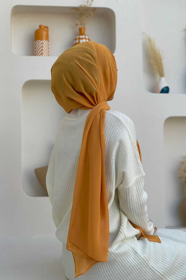 2019 Şifon Şal Hardal - 3