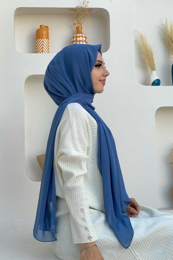 2019 Şifon Şal İndigo - 2
