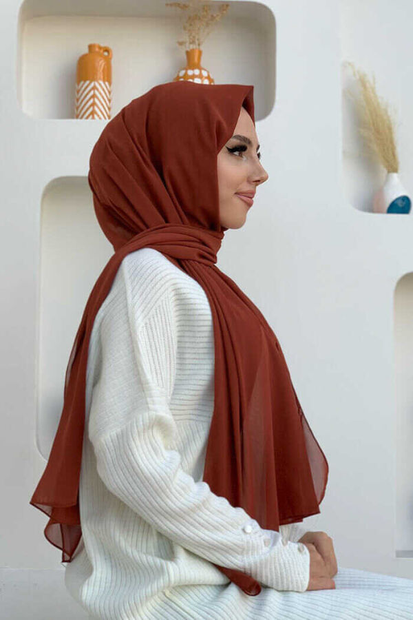 2019 Şifon Şal Kiremit - 2