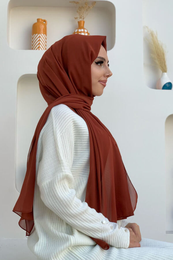 2019 Şifon Şal Kiremit - 4