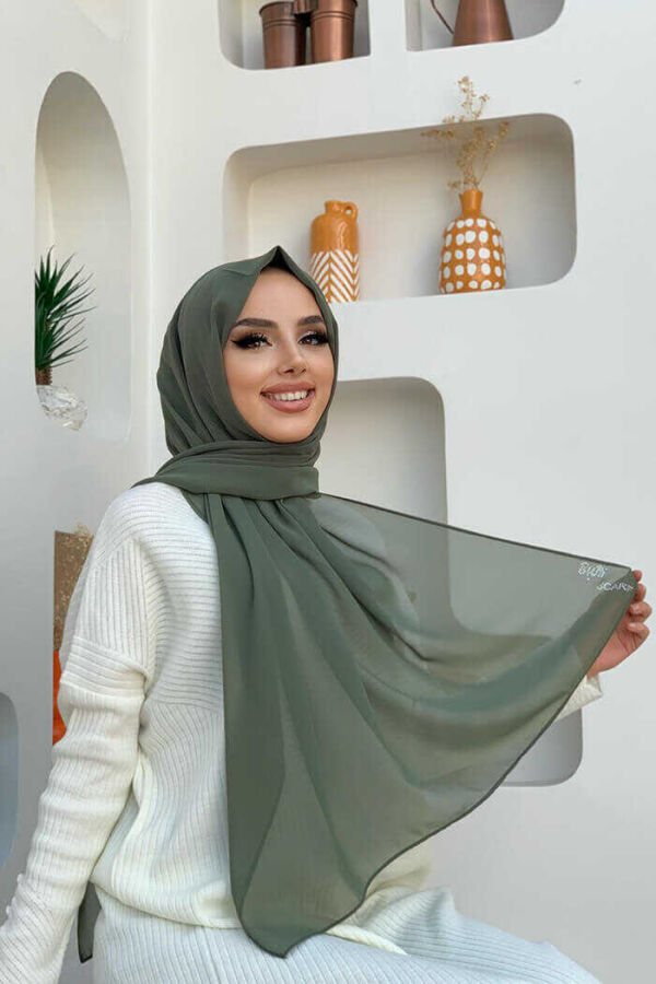 2019 Şifon Şal Mint - 1