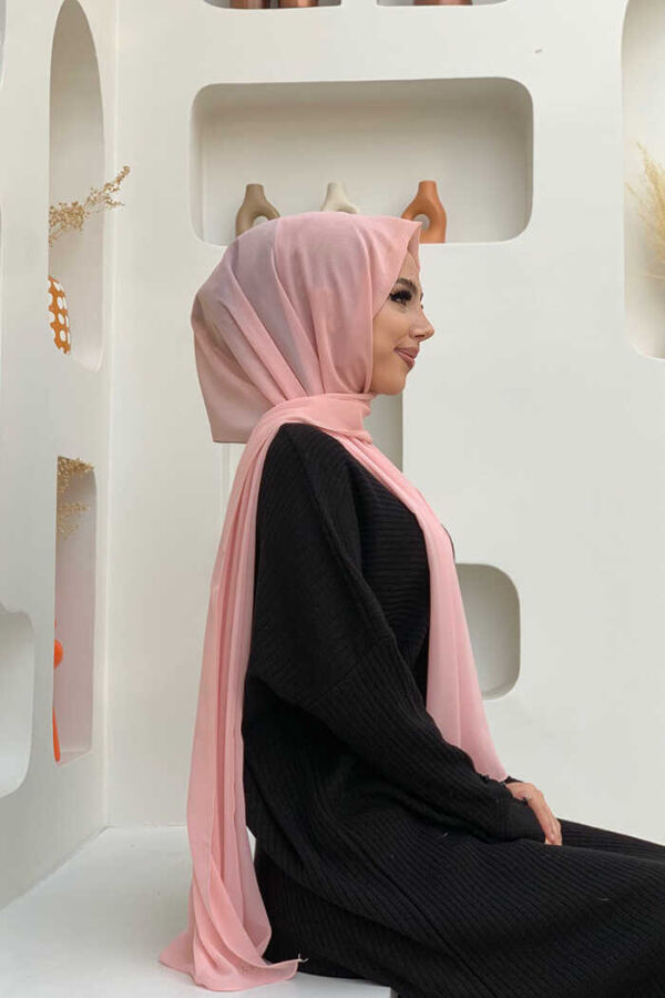 2019 Şifon Şal Pudra - 2