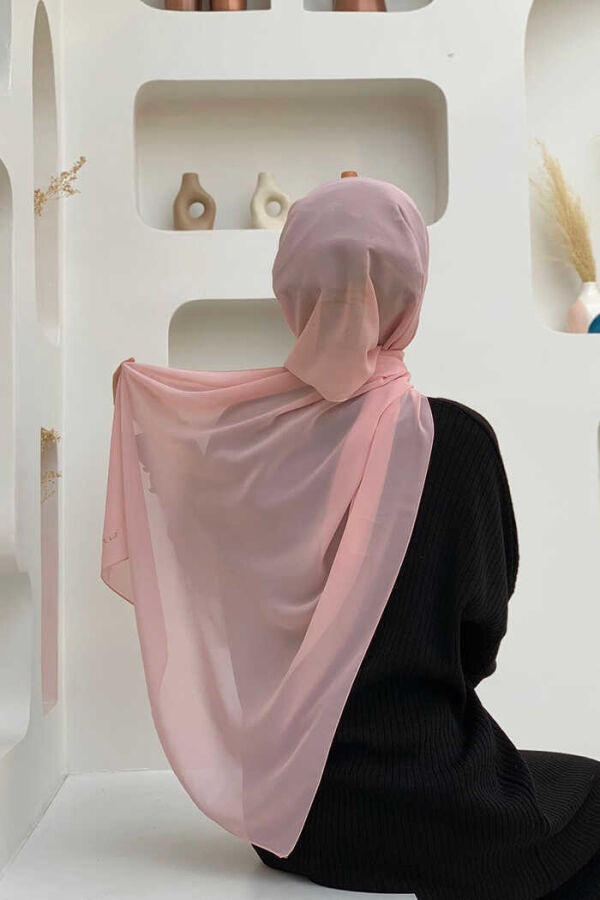 2019 Şifon Şal Pudra - 3