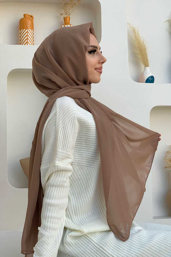 2019 Şifon Şal Vizon - 2