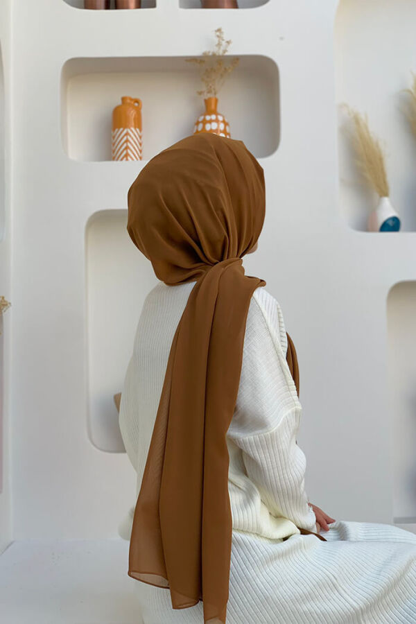 2019 Chiffon Shawl Tan - 6