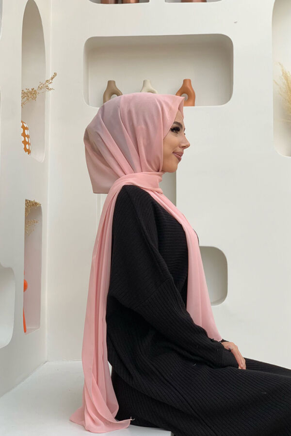 2019 Chiffon Shawl Powder - 4