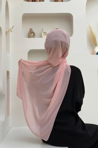 2019 Chiffon Shawl Powder - 6