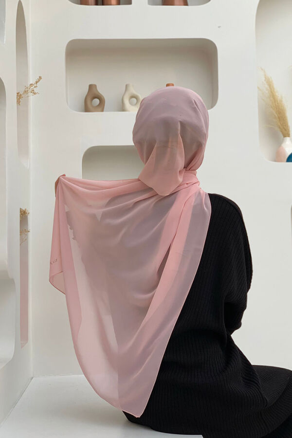2019 Chiffon Shawl Powder - 6