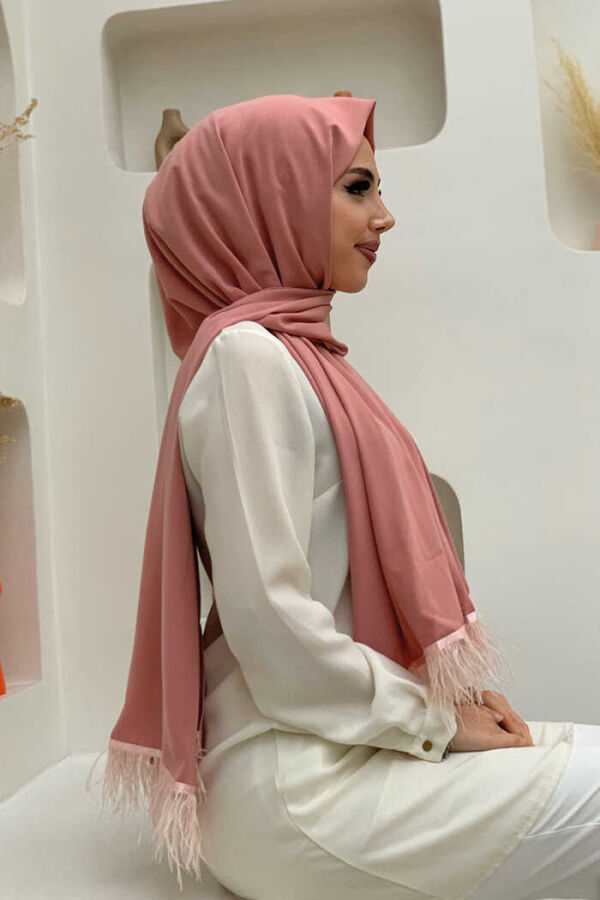 2019 Tüylü Şal Pudra - 2