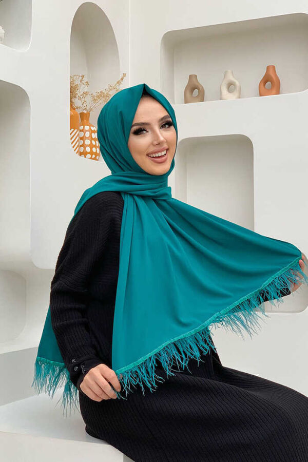 2019 Tüylü Şal Zümrüt - 1