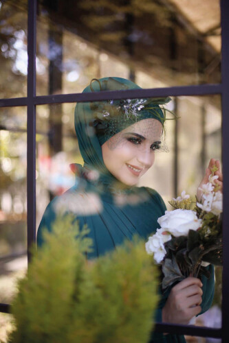 2020 Şifon Şal Zümrüt - Bym Fashion