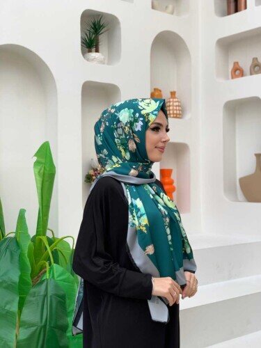2023 Desenli Şal Petrol Mavisi - 3