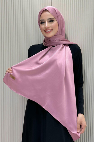 2024 Kobe Saten Şal Gül Kurusu - Bym Fashion