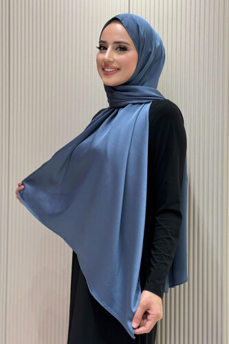 2024 Kobe Saten Şal İndigo - 2