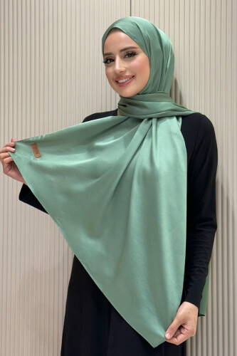 2024 Kobe Saten Şal Mint - Bym Fashion