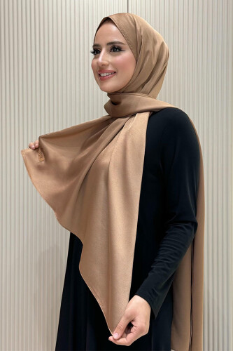 2024 Kobe Saten Şal Vizon - 2