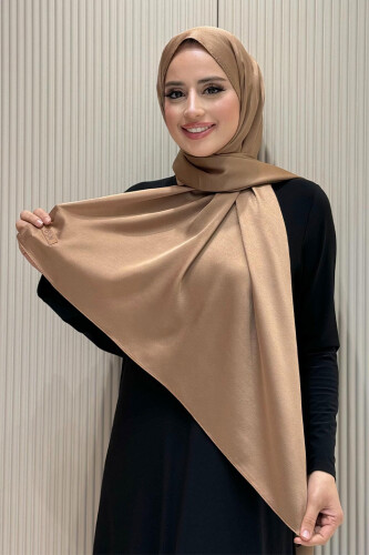 2024 Kobe Saten Şal Vizon - Bym Fashion