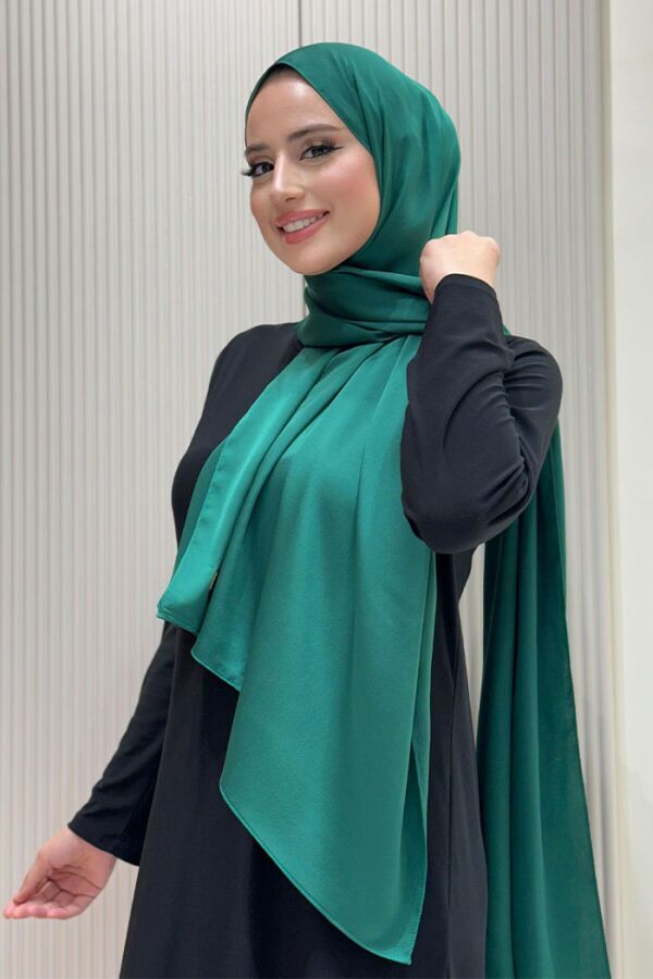 2024 Kobe Saten Şal Zümrüt - 2